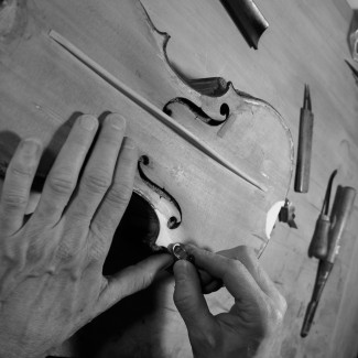Working hard on a violin - New York